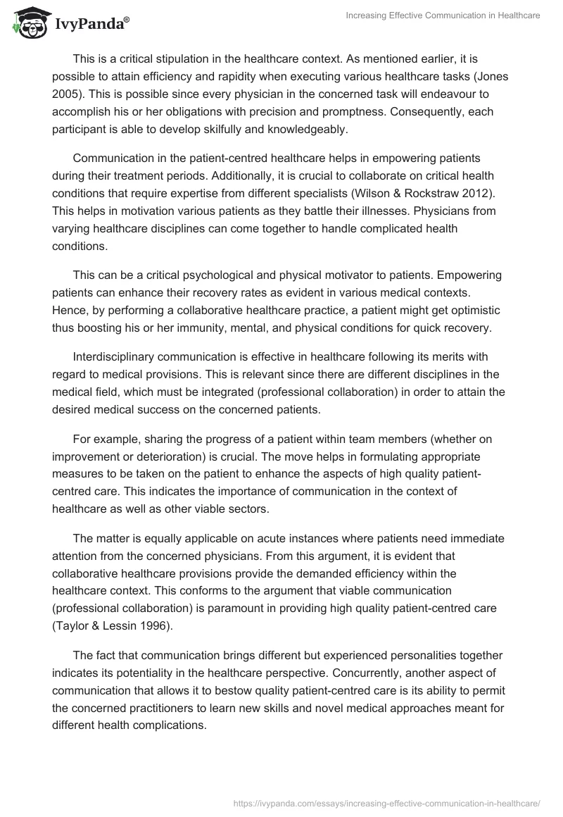 Increasing Effective Communication in Healthcare. Page 4