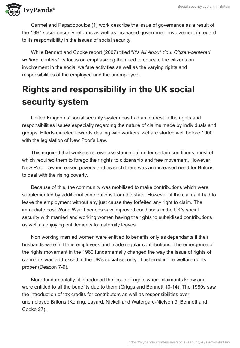 Social security system in Britain. Page 4