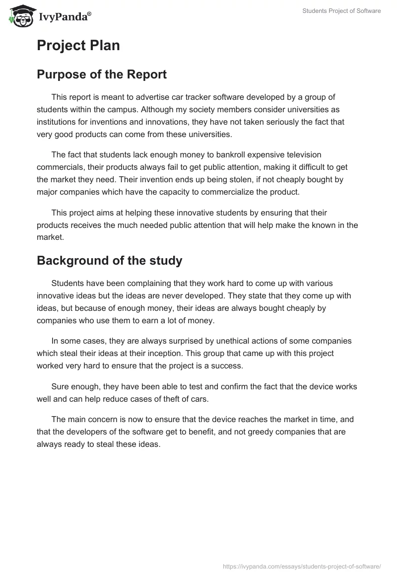 Students Project of Software. Page 5