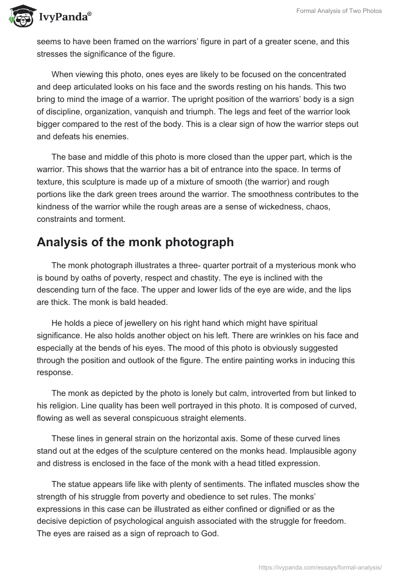 Formal Analysis of Two Photos. Page 2
