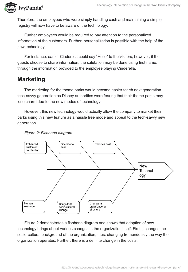 Technology Intervention or Change in the Walt Disney Company. Page 5