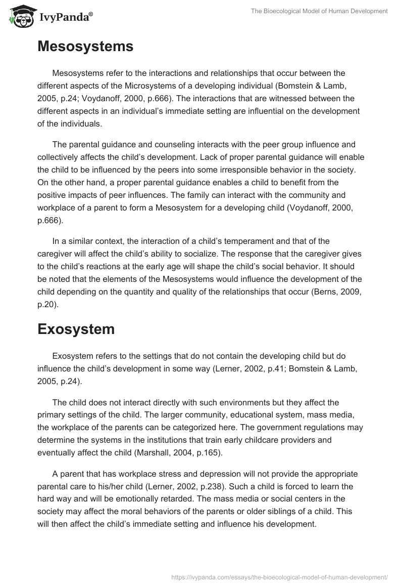 The Bioecological Model of Human Development. Page 4