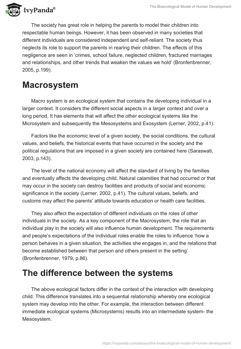 The Bioecological Model of Human Development. Page 5
