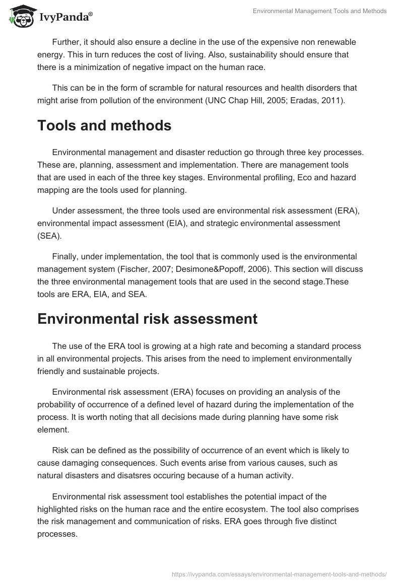 Environmental Management Tools and Methods. Page 2