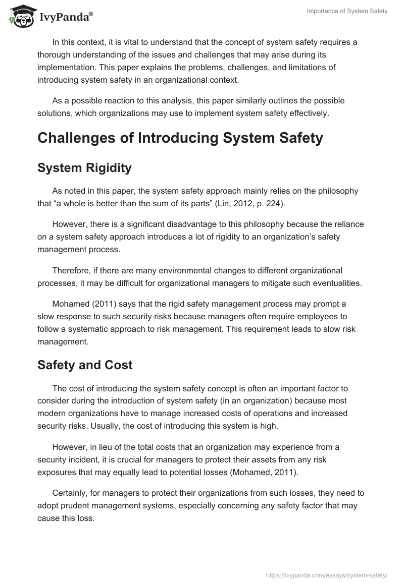 Importance of System Safety. Page 2