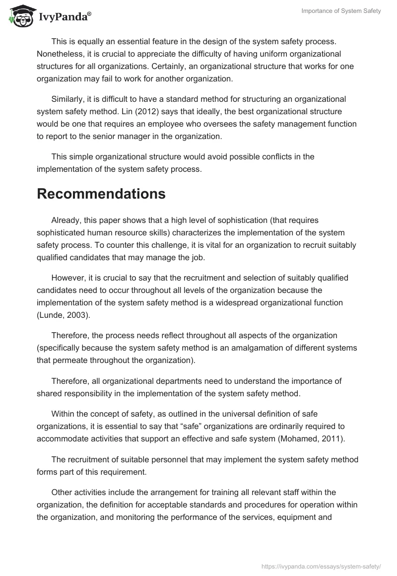 Importance of System Safety. Page 5