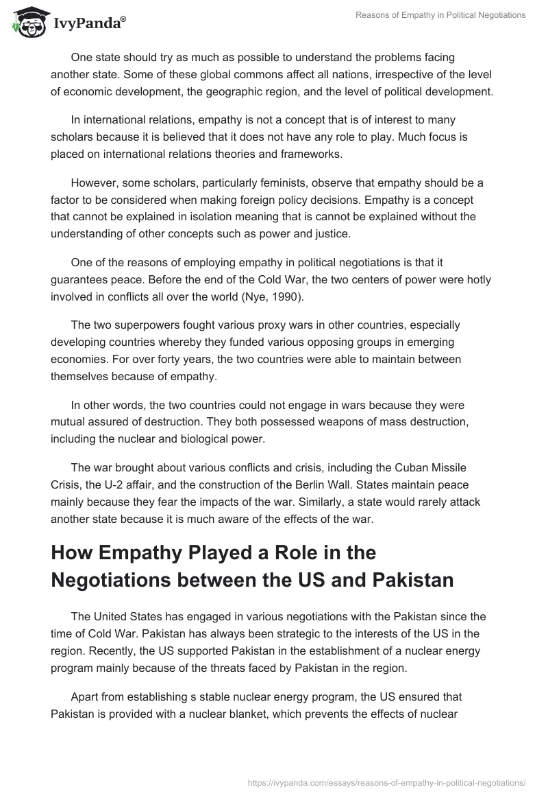 Reasons of Empathy in Political Negotiations. Page 4