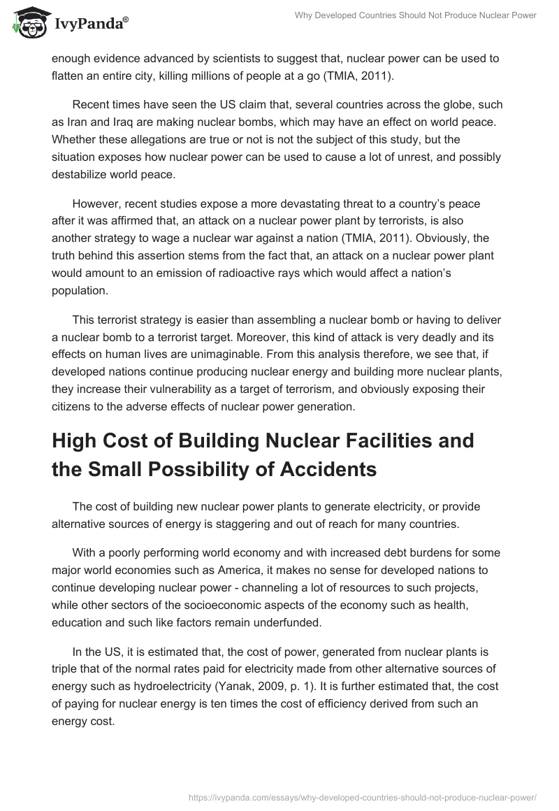 Why Developed Countries Should Not Produce Nuclear Power. Page 3