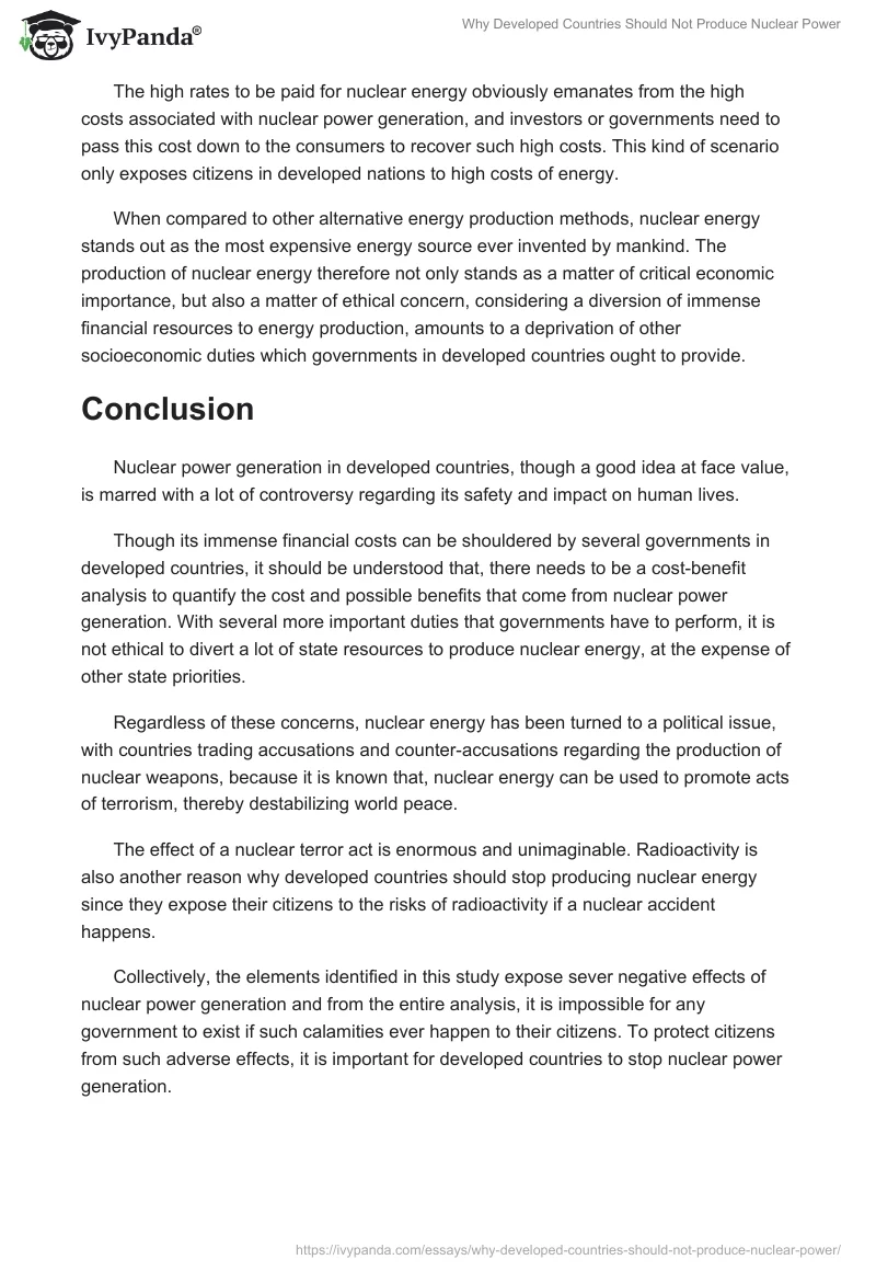 Why Developed Countries Should Not Produce Nuclear Power. Page 4