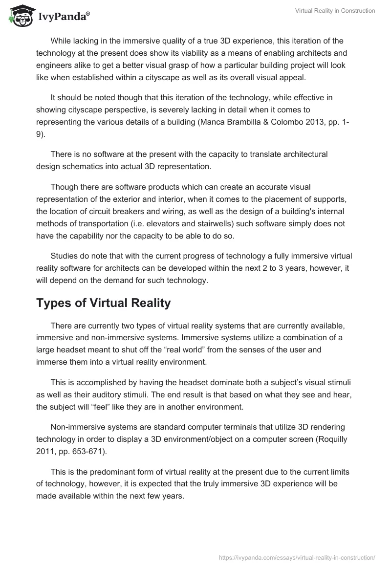 Virtual Reality in Construction. Page 3