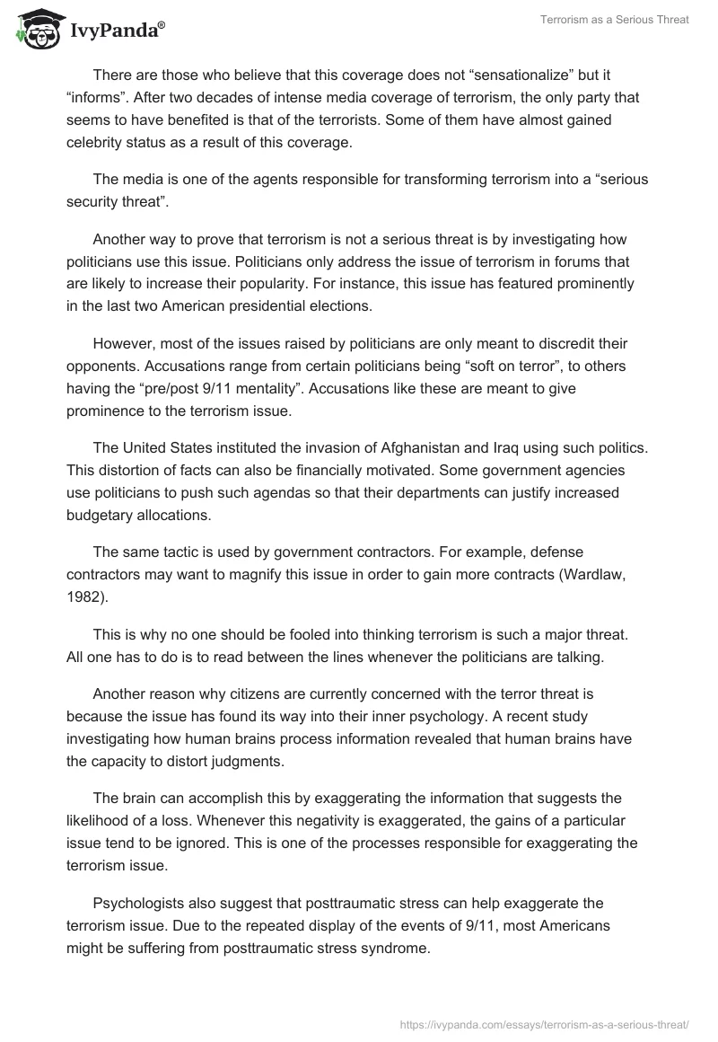 Terrorism as a Serious Threat. Page 3