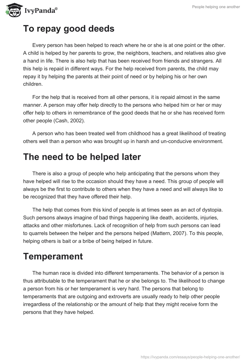 People helping one another. Page 2