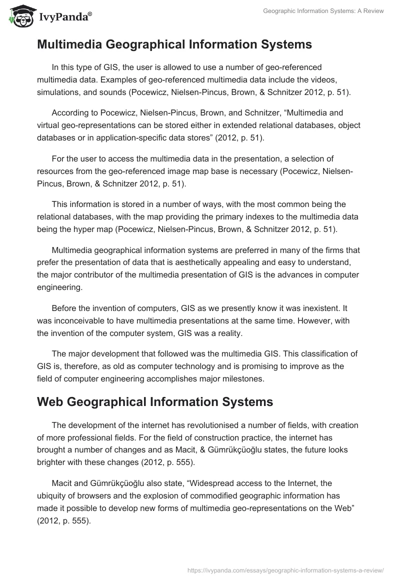 Geographic Information Systems: A Review. Page 4