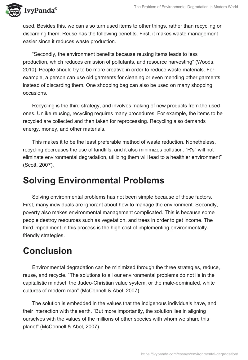 The Problem of Environmental Degradation in Modern World. Page 2