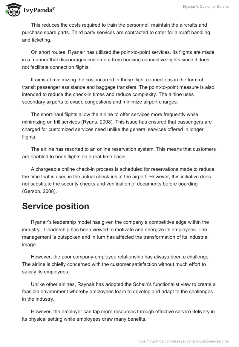 Ryanair’s Customer Service. Page 2
