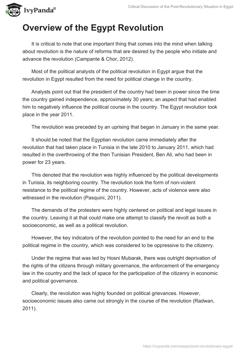 Critical Discussion of the Post-Revolutionary Situation in Egypt. Page 2