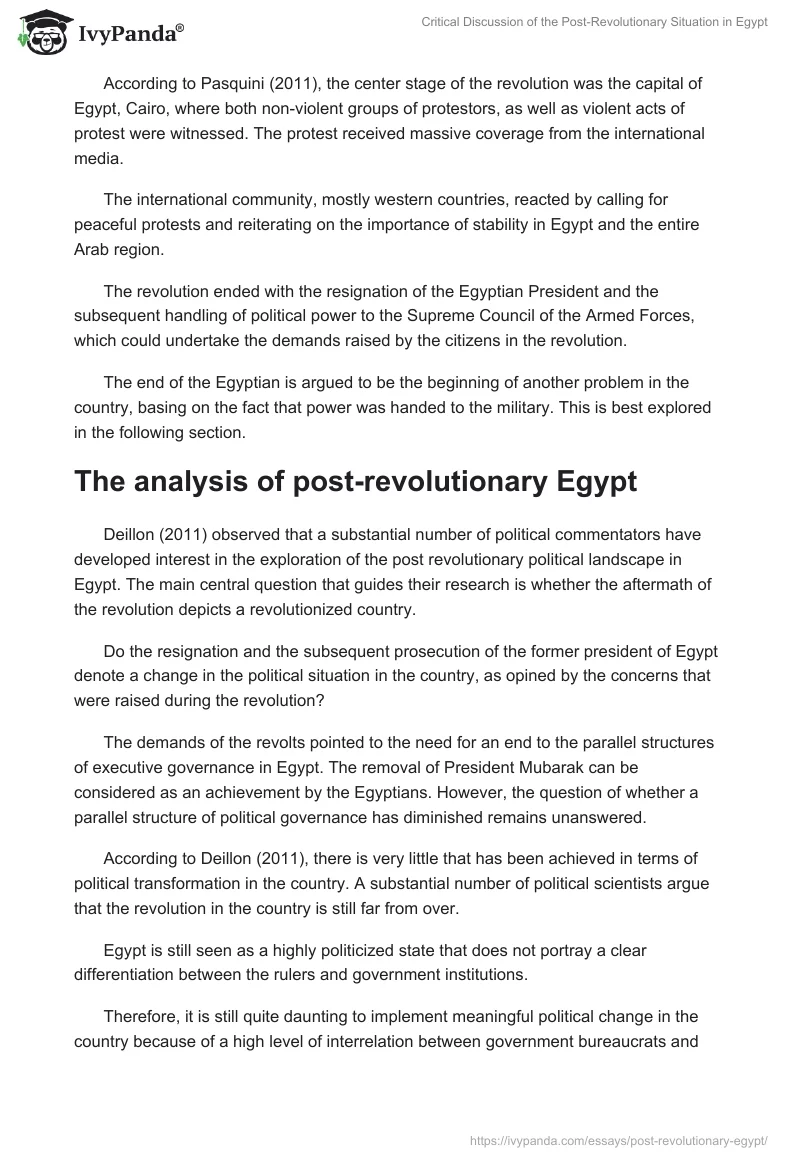 Critical Discussion of the Post-Revolutionary Situation in Egypt. Page 3
