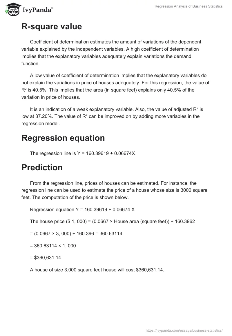 Regression Analysis of Business Statistics. Page 5