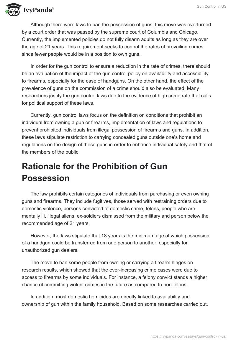 Gun Control in US. Page 2