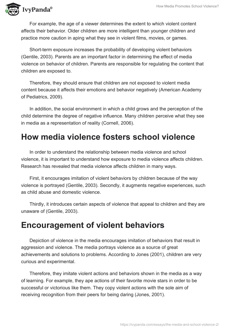How Media Promotes School Violence?. Page 3
