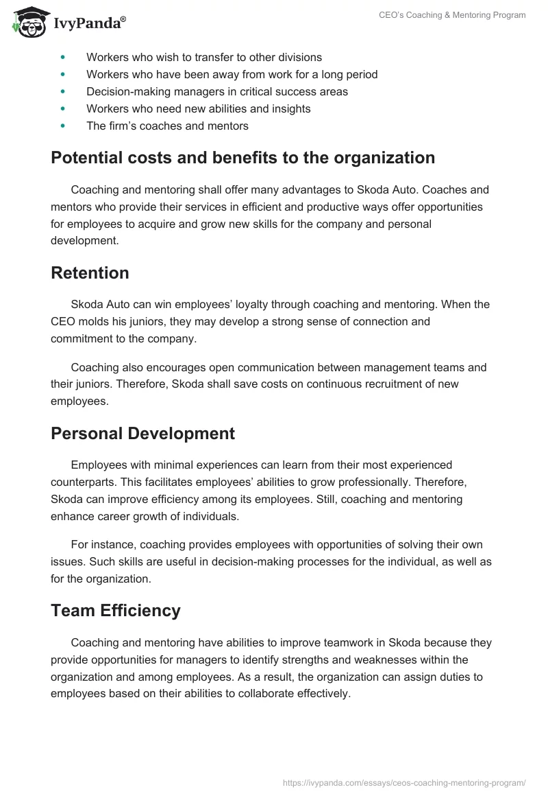 CEO’s Coaching & Mentoring Program. Page 4