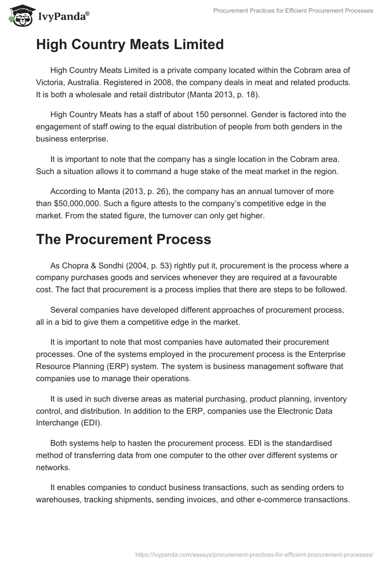 Procurement Practices for Efficient Procurement Processes. Page 3
