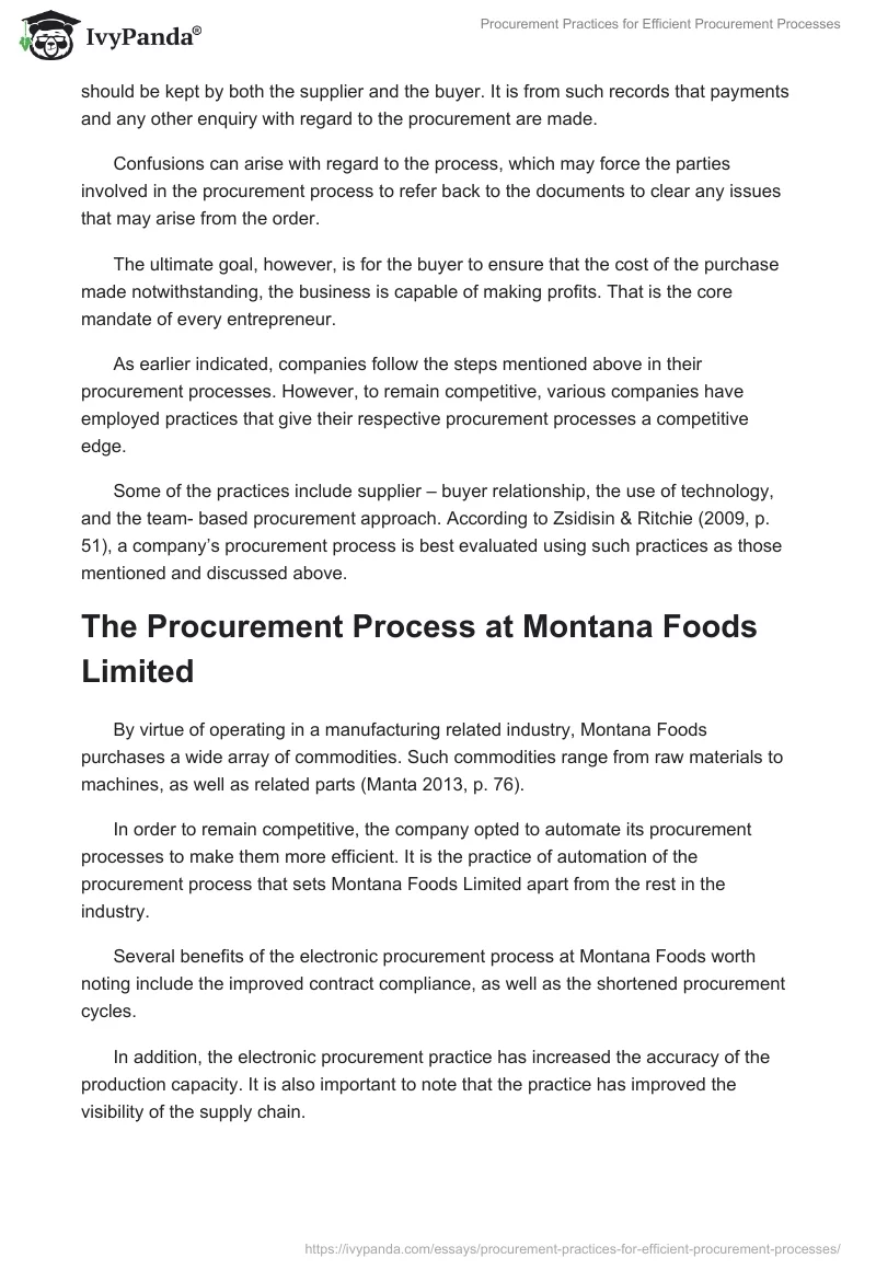 Procurement Practices for Efficient Procurement Processes. Page 5