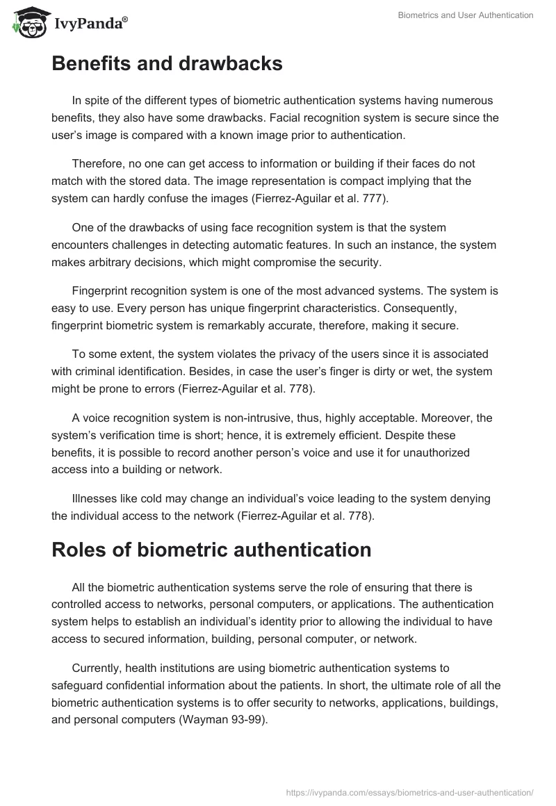 Biometrics and User Authentication. Page 4