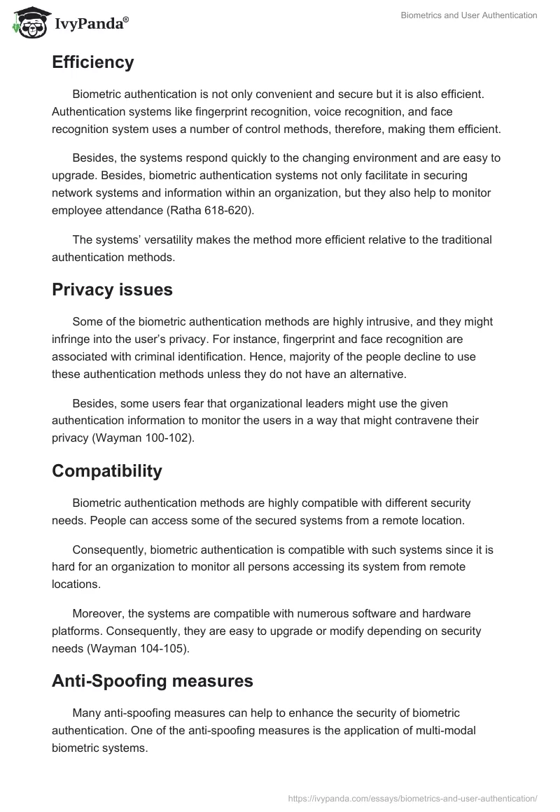Biometrics and User Authentication. Page 5