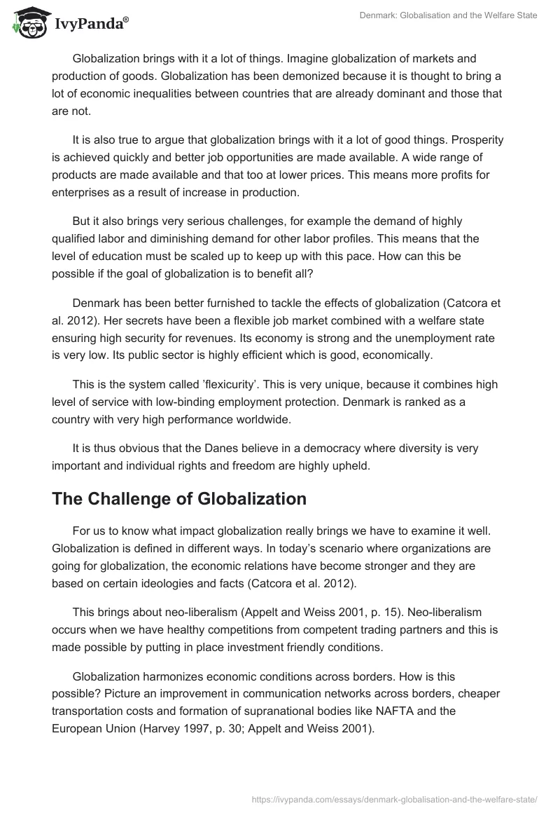Denmark: Globalisation and the Welfare State. Page 2