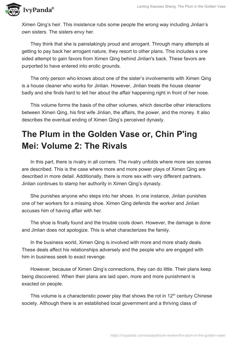 Lanling Xiaoxiao Sheng: The Plum in the Golden Vase. Page 3