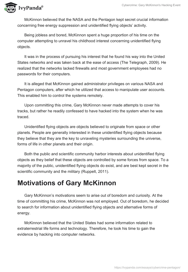 Cybercrime: Gary McKinnon's Hacking Event. Page 4