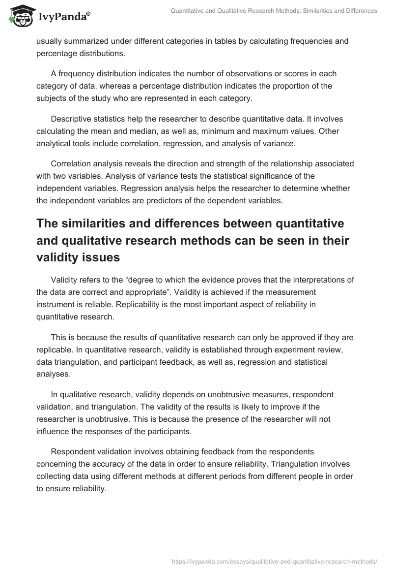 Quantitative and Qualitative Research Methods: Similarities and Differences. Page 5
