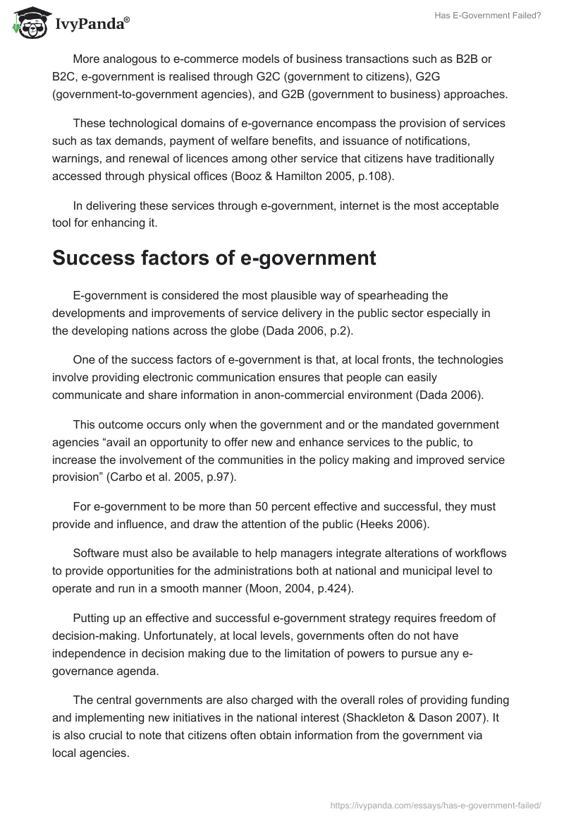 Has E-Government Failed?. Page 4