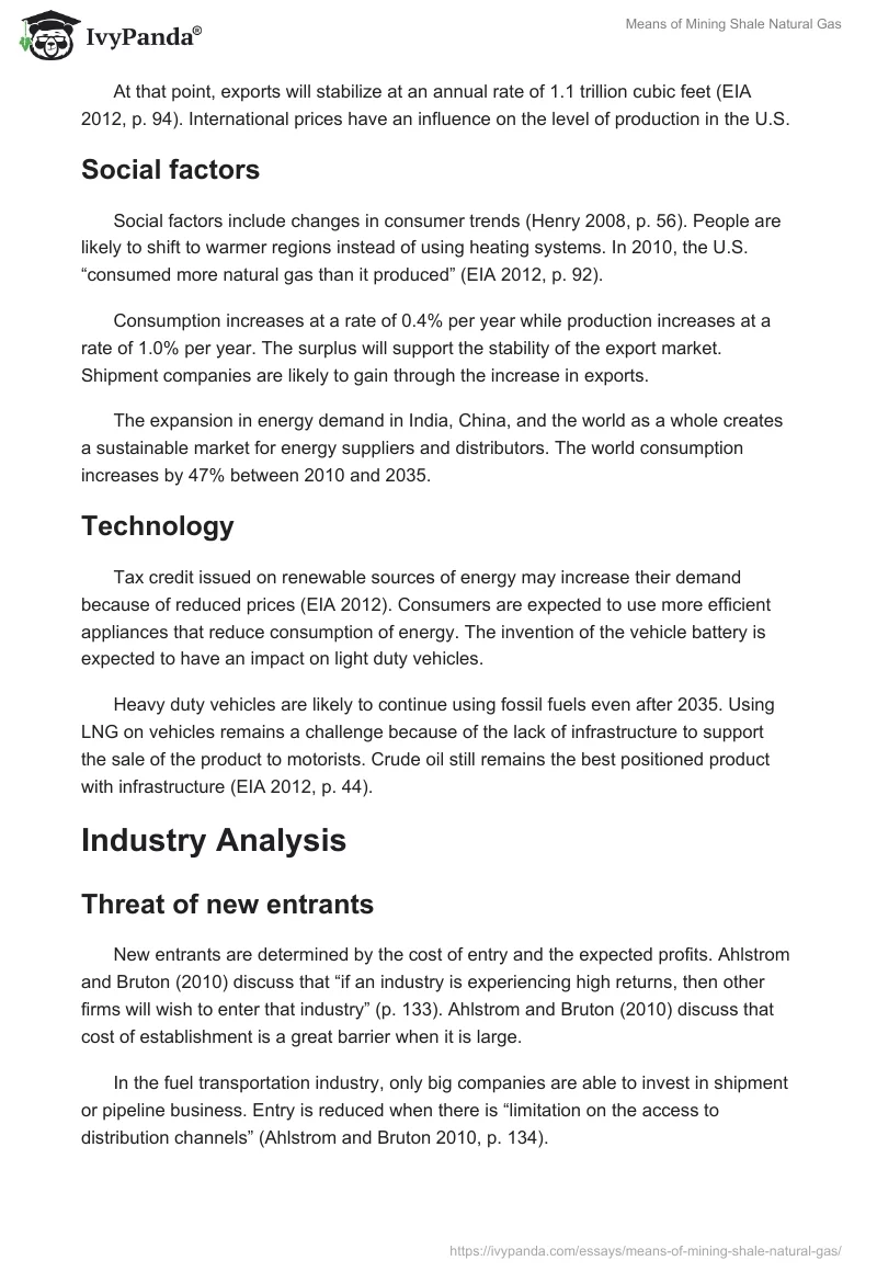 Means of Mining Shale Natural Gas. Page 5