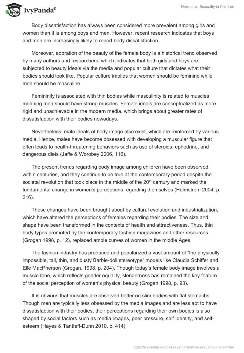Normative Sexuality in Children. Page 4