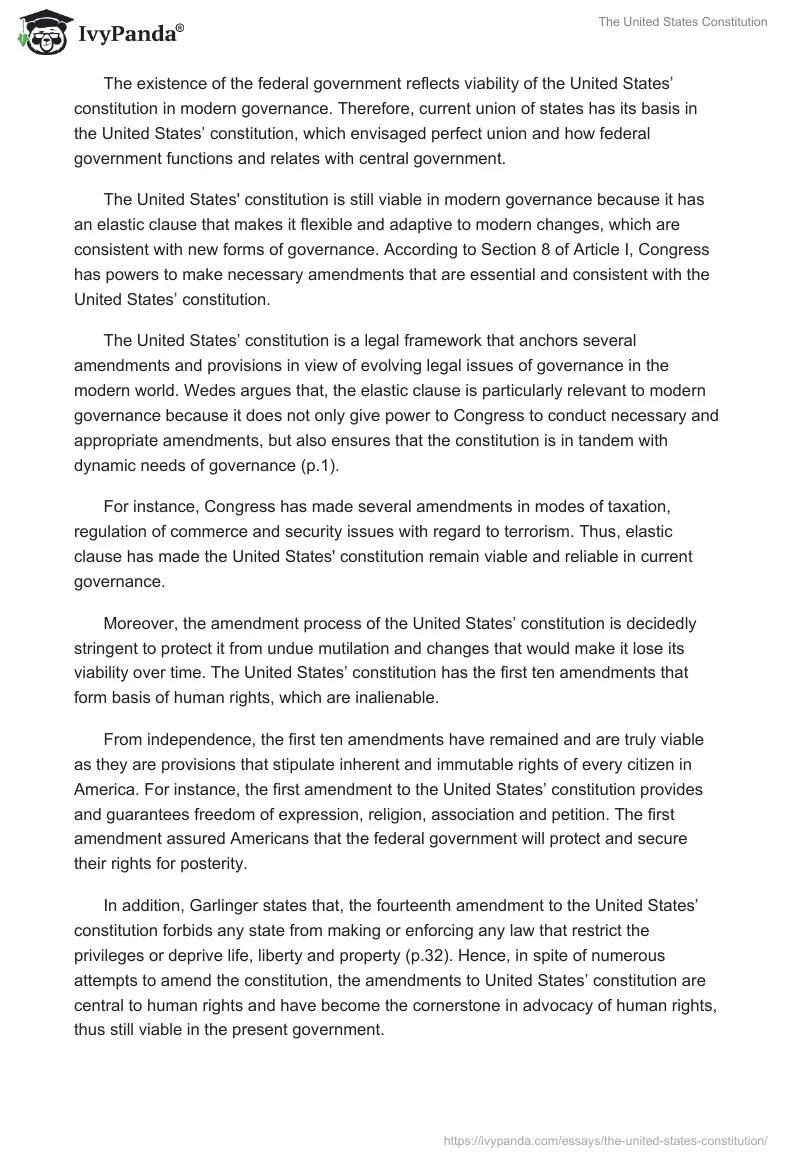 The United States Constitution. Page 2