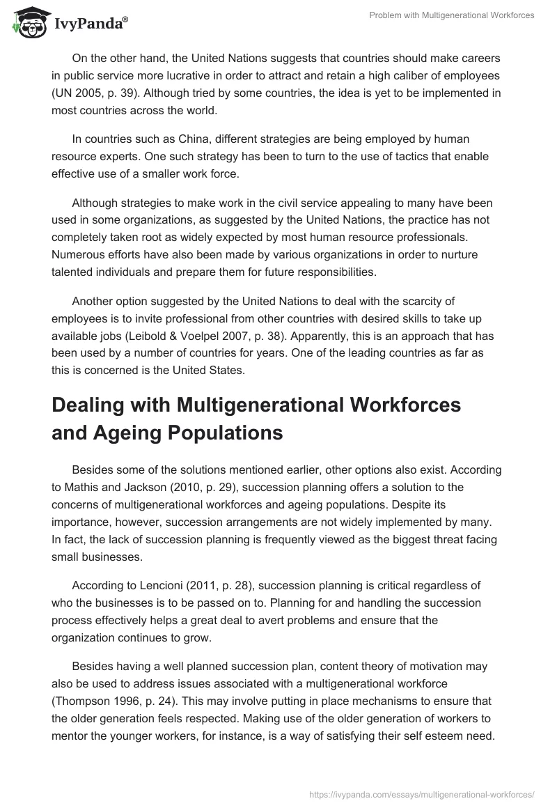 Problem with Multigenerational Workforces. Page 5