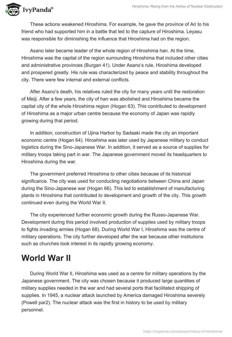 Hiroshima: Rising from the Ashes of Nuclear Destruction. Page 2