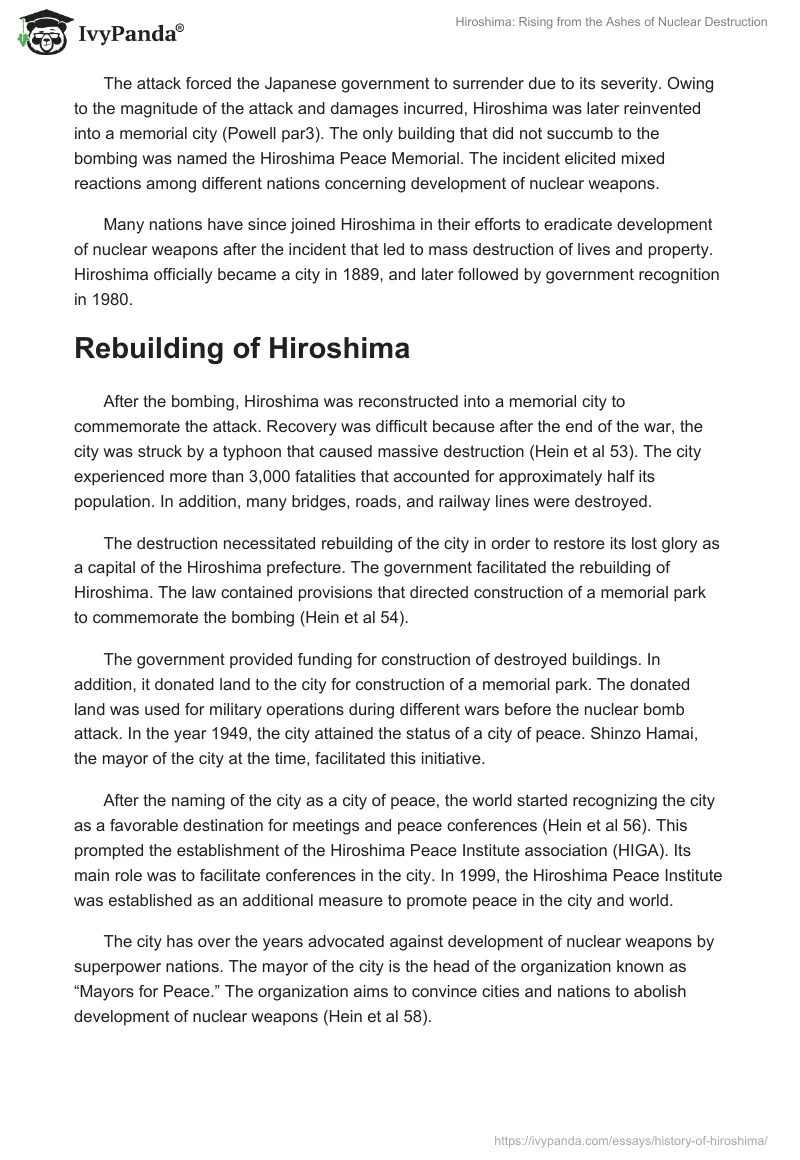 Hiroshima: Rising from the Ashes of Nuclear Destruction. Page 3