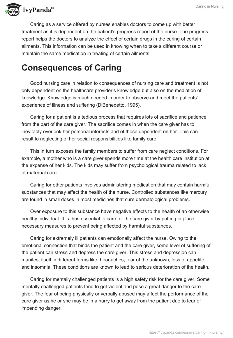Caring in Nursing. Page 4