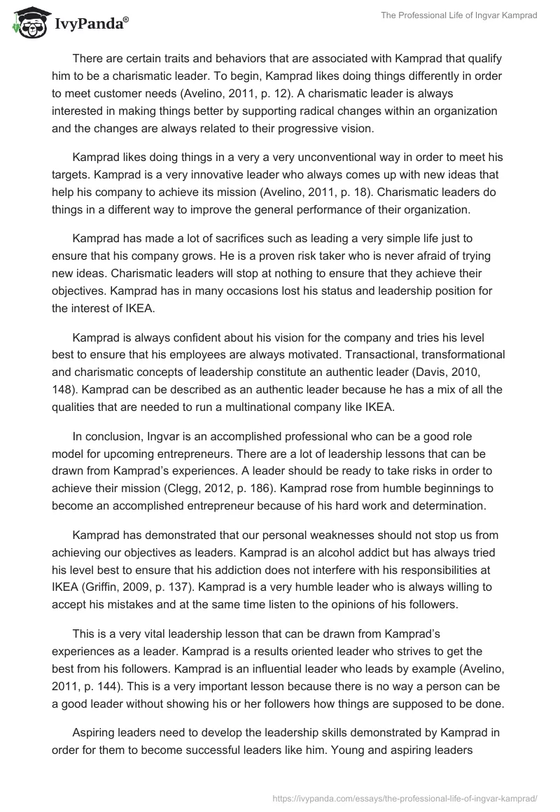 The Professional Life of Ingvar Kamprad. Page 4
