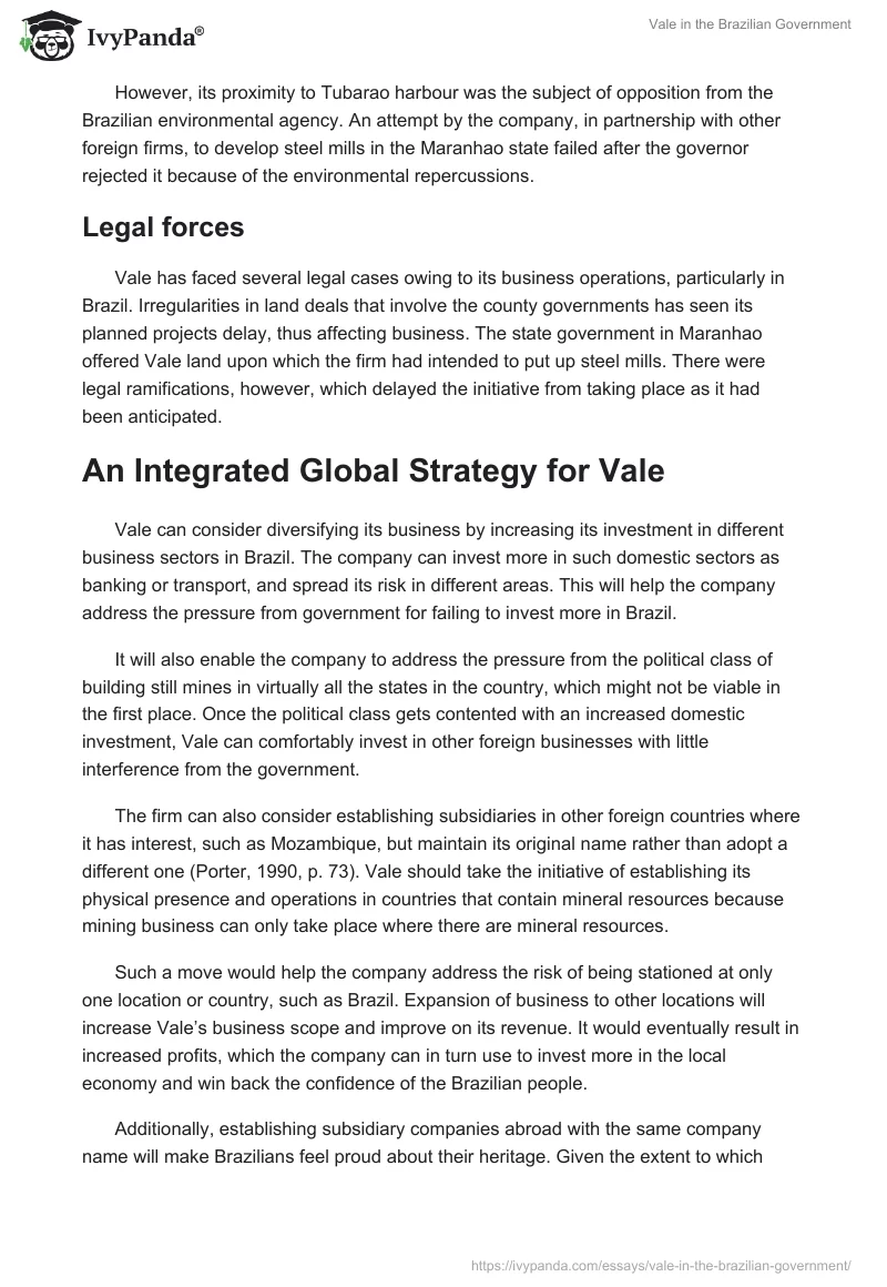 Vale in the Brazilian Government. Page 3
