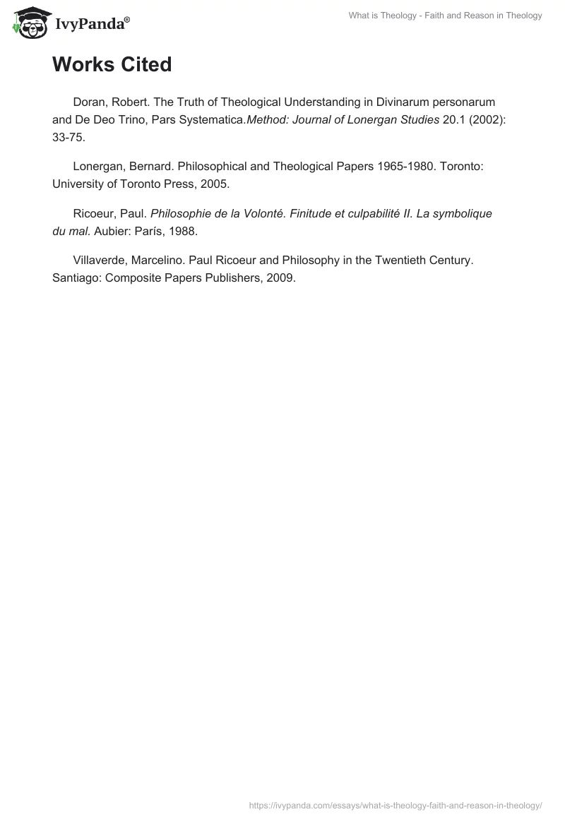 What is Theology - Faith and Reason in Theology. Page 3