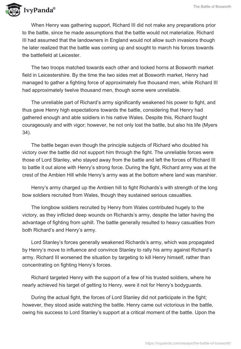 The Battle of Bosworth. Page 2