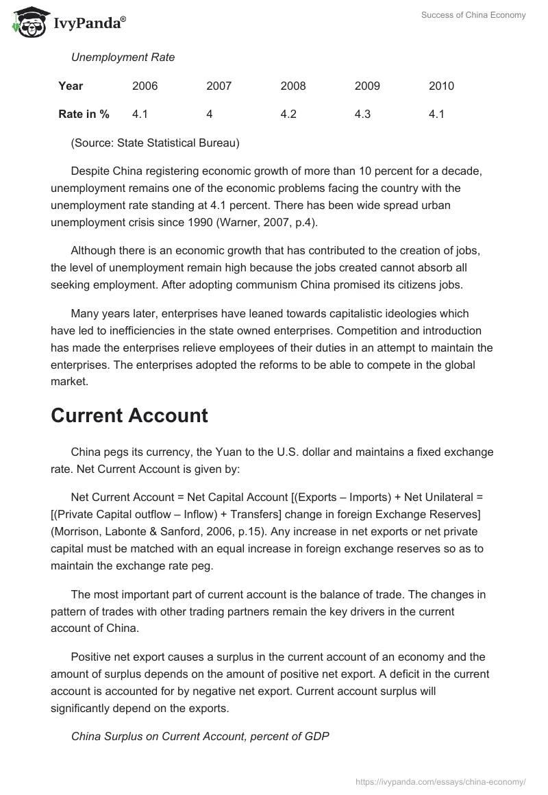 Success of the Chinese Economy. Page 3