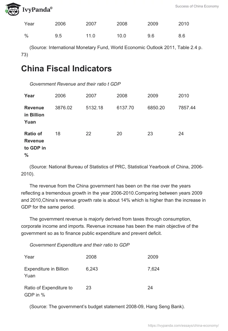 Success of the Chinese Economy. Page 4