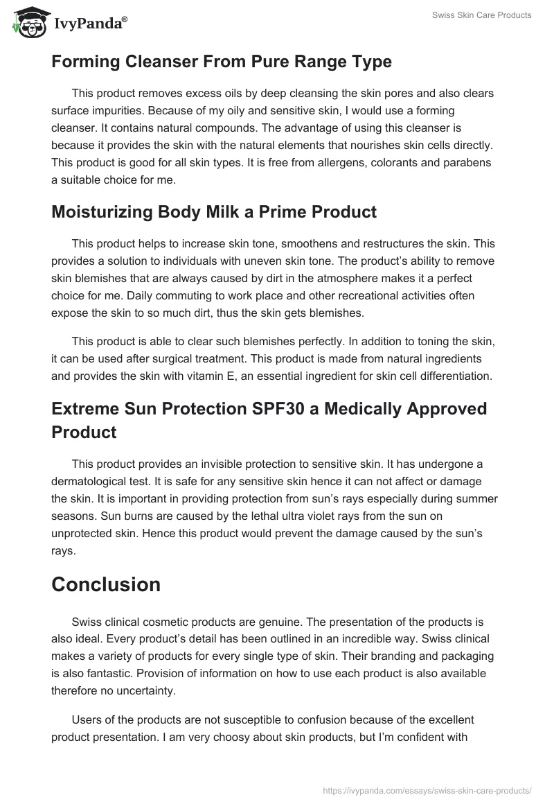 Swiss Skin Care Products. Page 2
