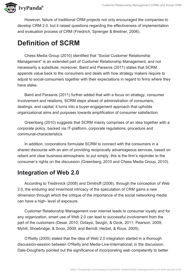 Customer Relationship Management (CRM) and Social CRM. Page 4