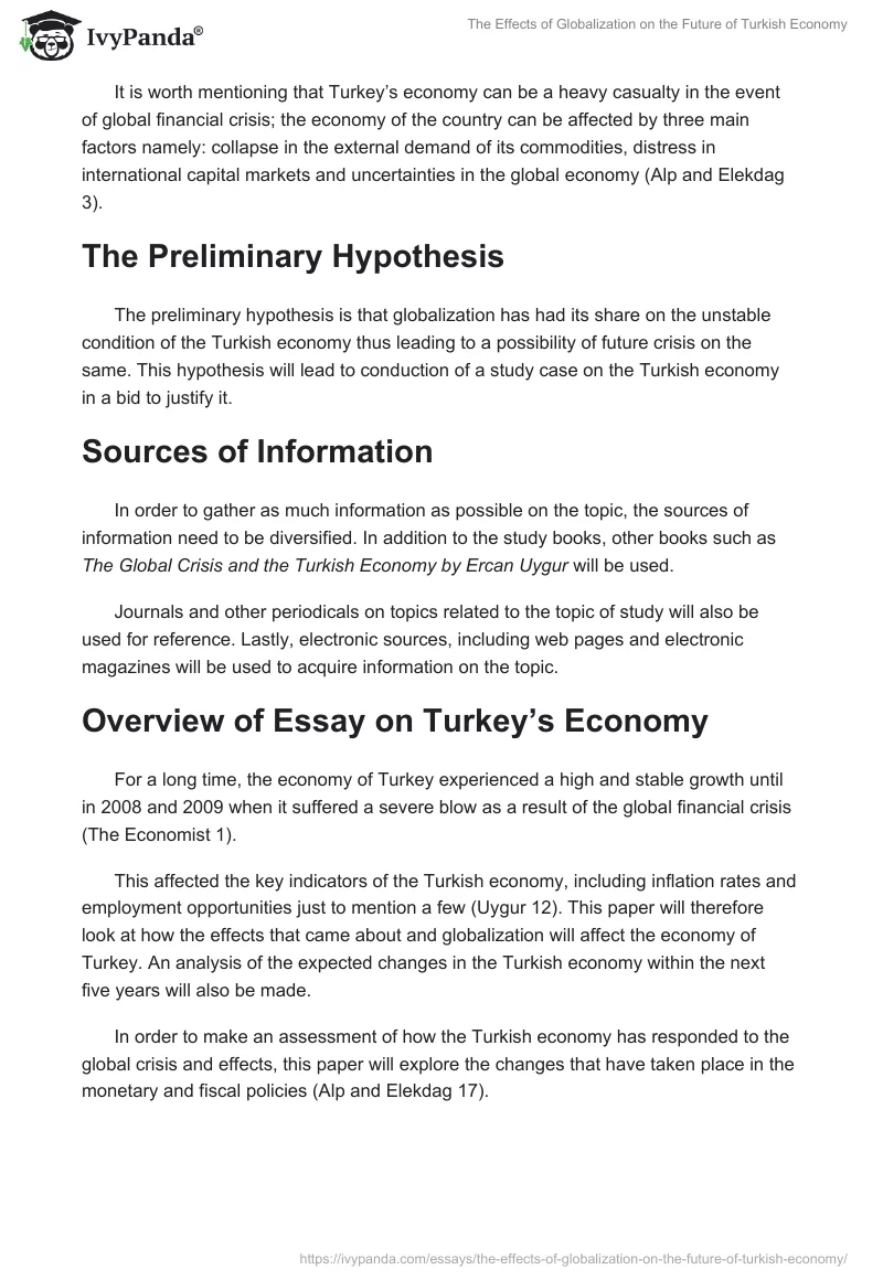 The Effects of Globalization on the Future of Turkish Economy. Page 2